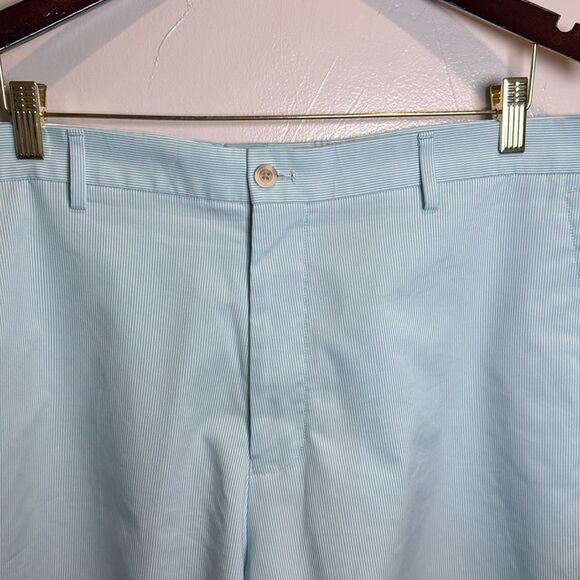 Peter Millar Crown Sport Shorts Teal Blue White Stripes Size 40 Golf Outdoor - Picture 3 of 12